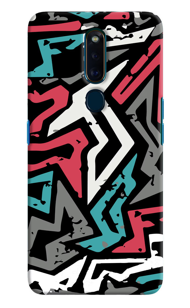 Geometric Graffiti Oppo F11 Pro Hard Case Back Cover by Casekaro