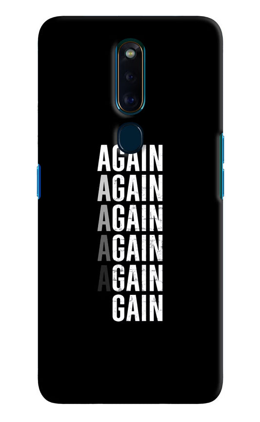 Again Again Gain Oppo F11 Pro Hard Case Back Cover by Casekaro