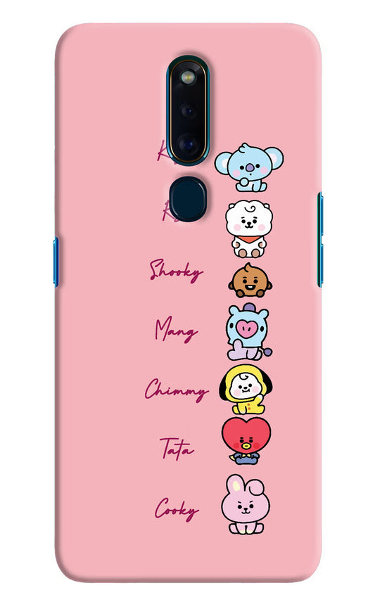 BTS names Oppo F11 Pro Hard Case Back Cover by Casekaro