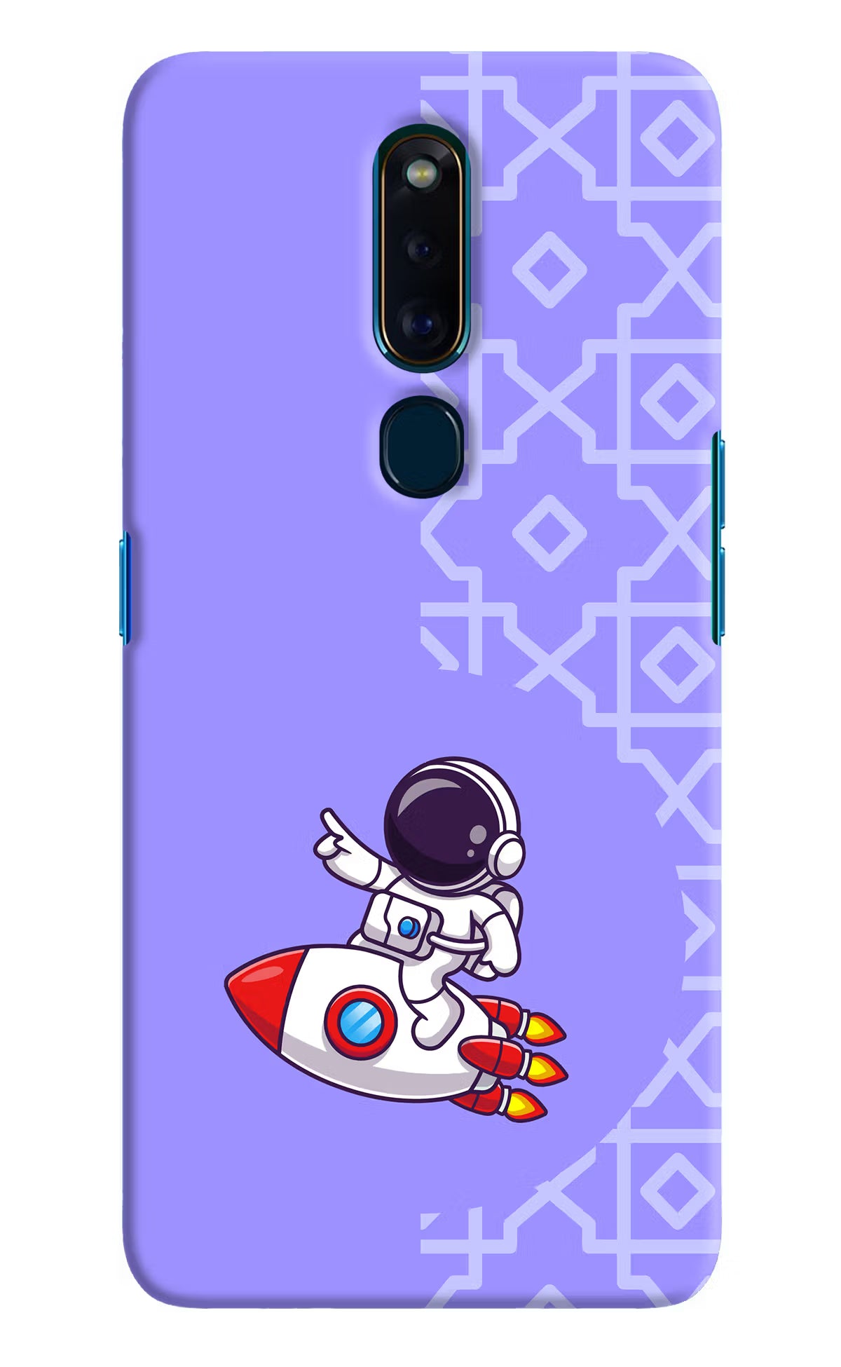Cute Astronaut Oppo F11 Pro Hard Case Back Cover by Casekaro