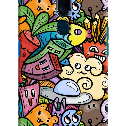 Veggie Doodle Oppo F11 Pro Hard Case Back Cover by Casekaro