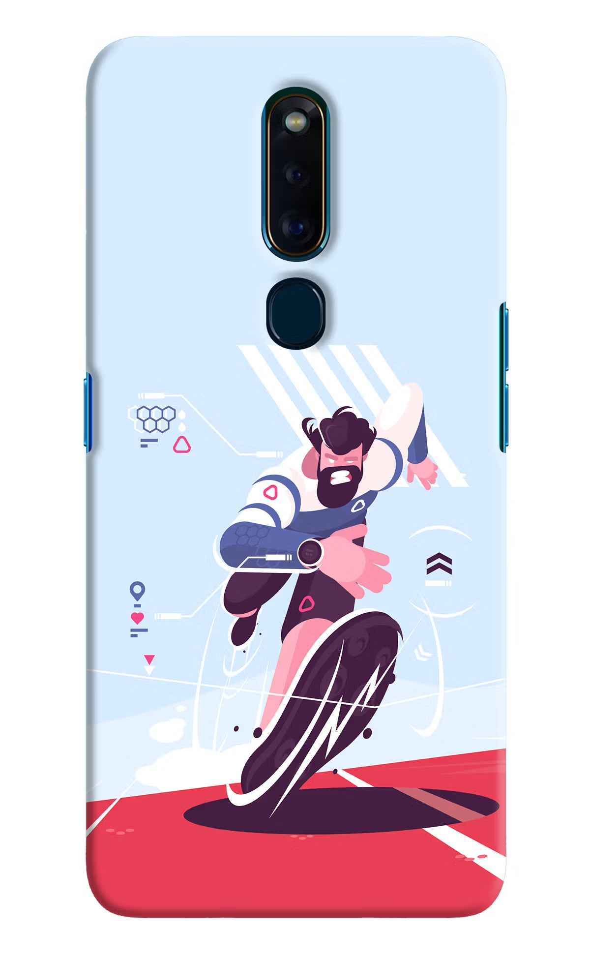 Run Pro Oppo F11 Pro Hard Case Back Cover by Casekaro