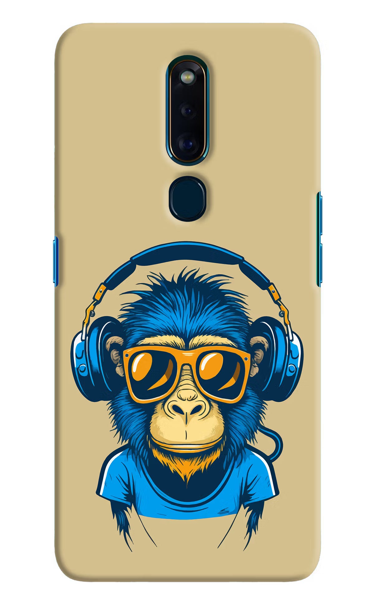 Monkey Headphone Oppo F11 Pro Hard Case Back Cover by Casekaro