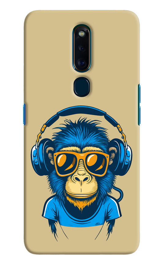 Monkey Headphone Oppo F11 Pro Hard Case Back Cover by Casekaro