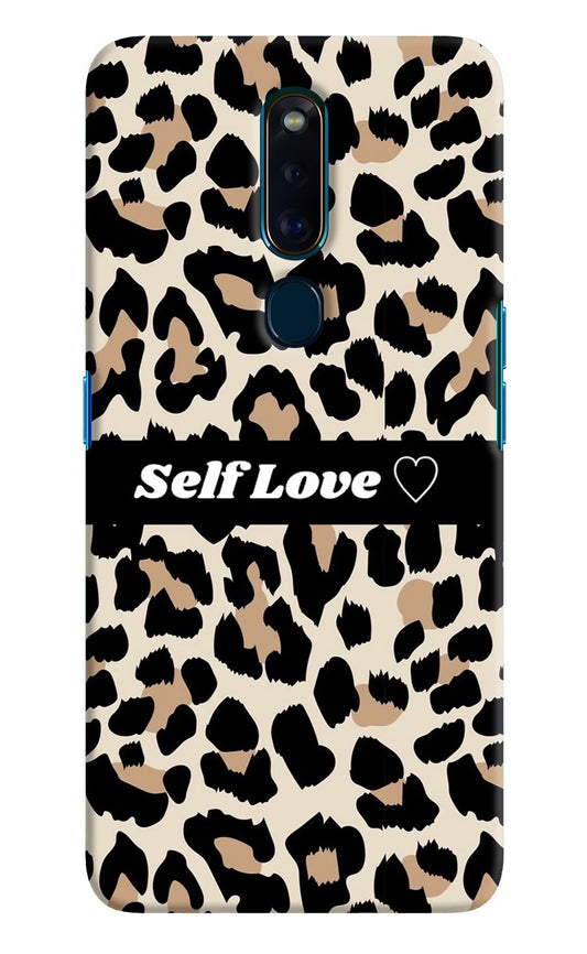 Leopard Print Self Love Oppo F11 Pro Hard Case Back Cover by Casekaro