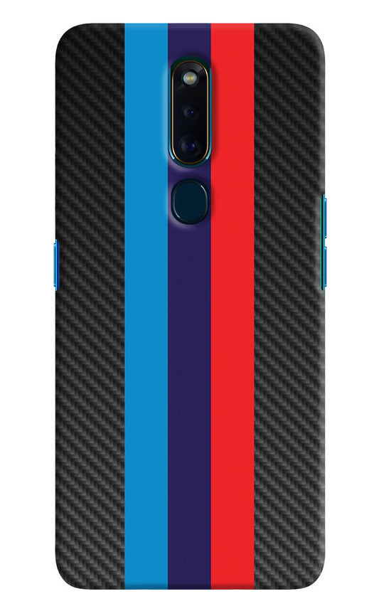 BMW Stripes Pattern Oppo F11 Pro Hard Case Back Cover by Casekaro