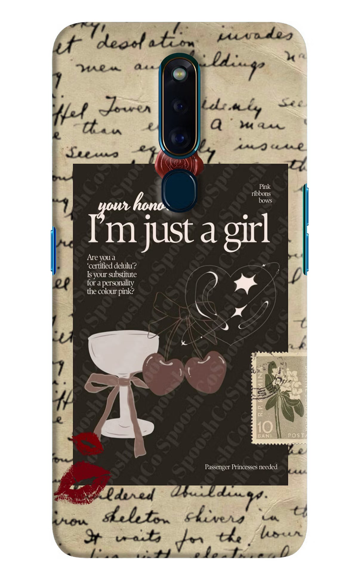I am just a girl Oppo F11 Pro Hard Case Back Cover by Casekaro
