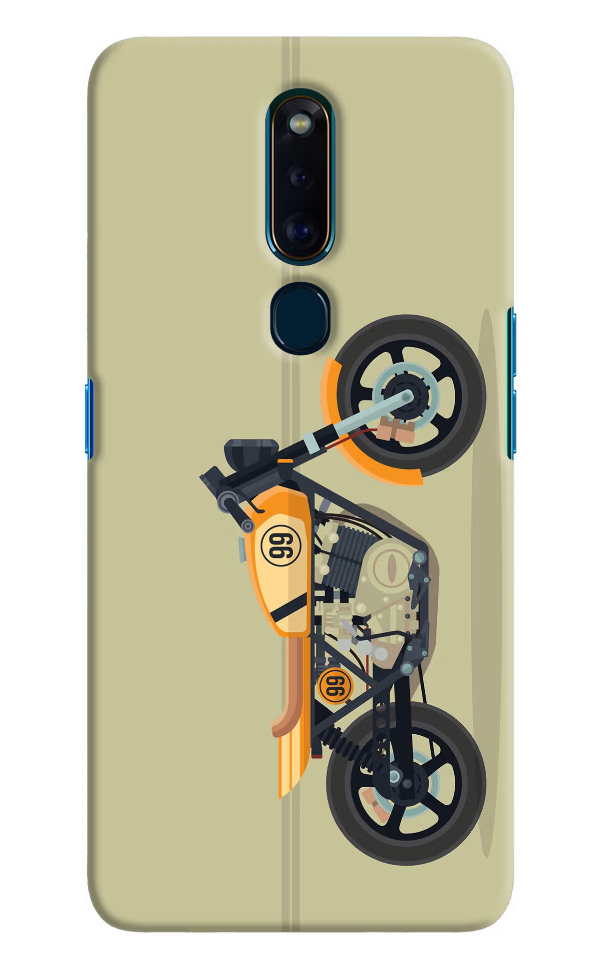 Vertical Speedster Oppo F11 Pro Hard Case Back Cover by Casekaro