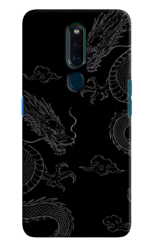 Twin Dragons Oppo F11 Pro Hard Case Back Cover by Casekaro