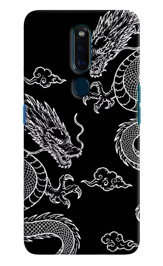 Twin Dragons Oppo F11 Pro Hard Case Back Cover by Casekaro