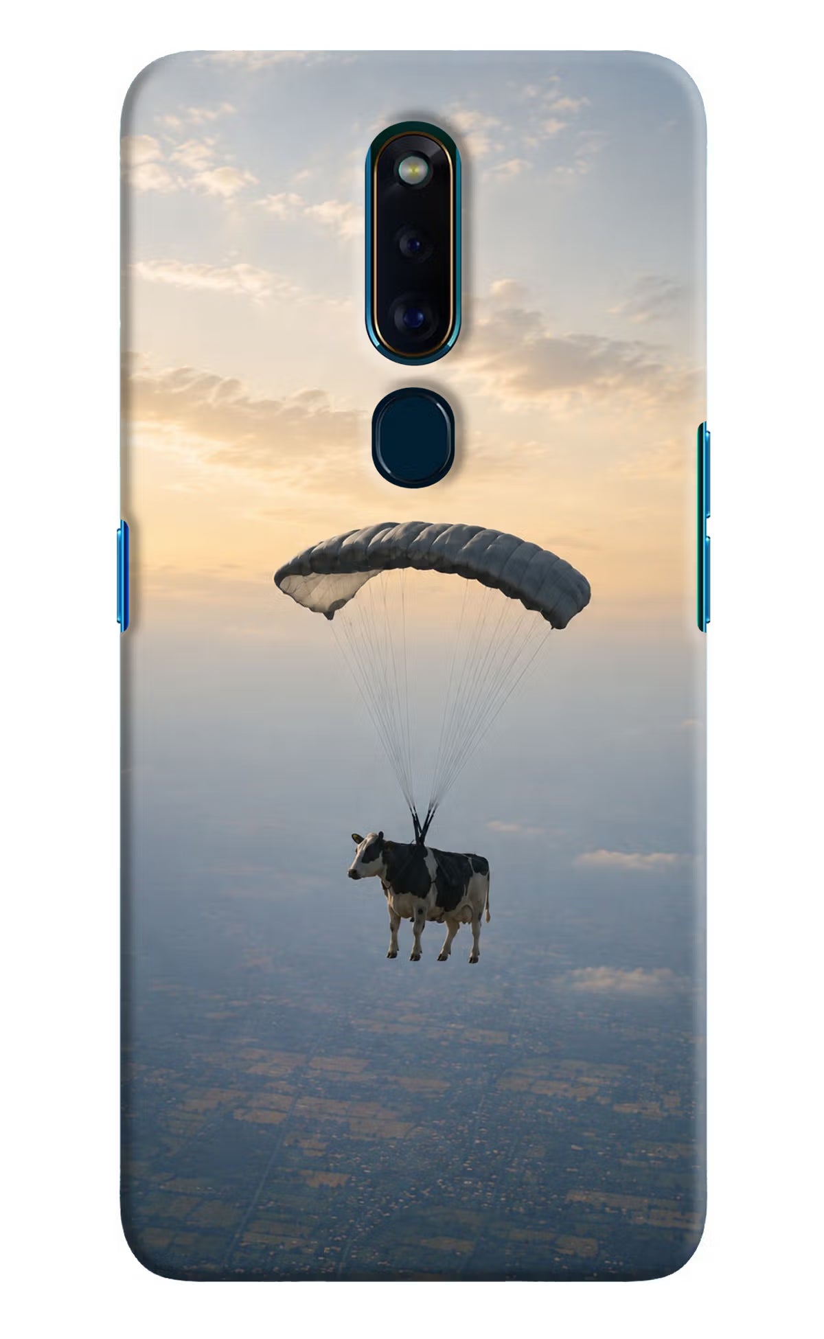 Skydiving Cow Oppo F11 Pro Back Cover