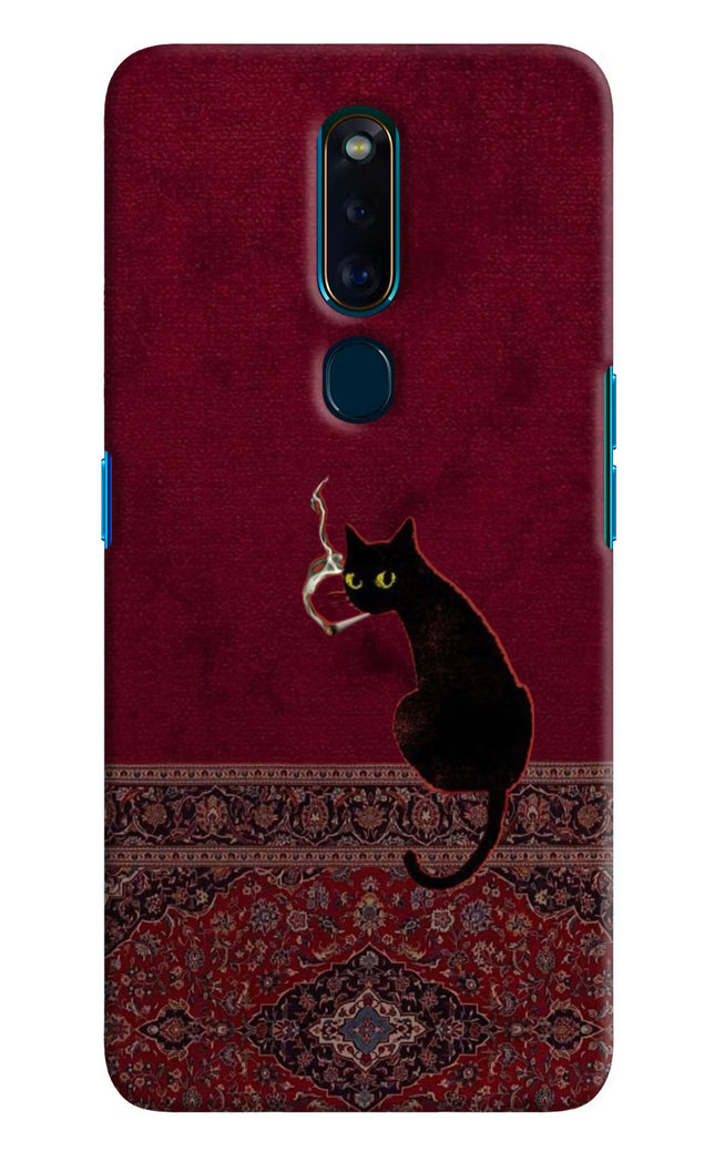 Midnight Cat Oppo F11 Pro Hard Case Back Cover by Casekaro