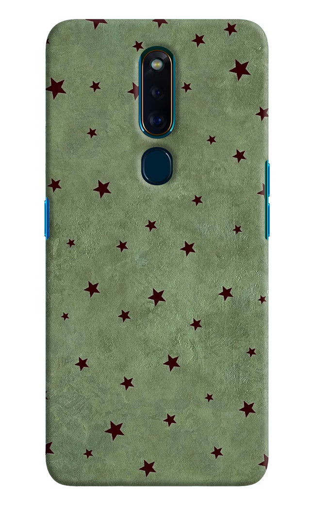 Green Stars Oppo F11 Pro Hard Case Back Cover by Casekaro