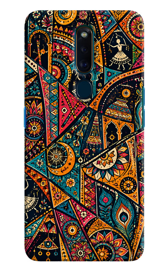 Folk Print Oppo F11 Pro Hard Case Back Cover by Casekaro