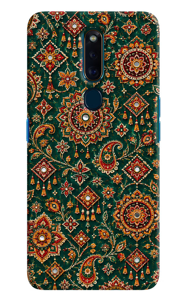 Green Pataka Oppo F11 Pro Hard Case Back Cover by Casekaro