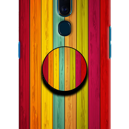 Multicolor Wooden Oppo F11 Pro Pop Case by Casekaro
