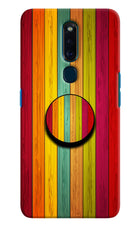 Multicolor Wooden Oppo F11 Pro Pop Case by Casekaro