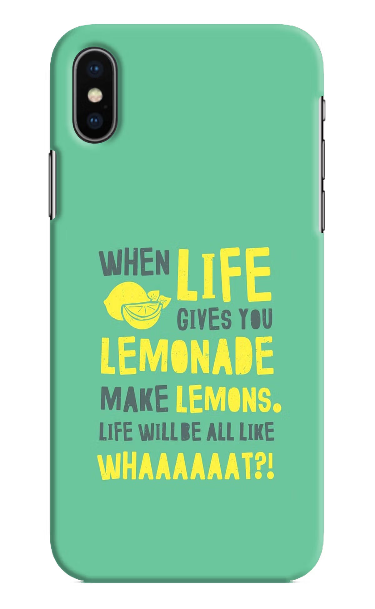 Quote iPhone XS Hard Case Back Cover by Casekaro