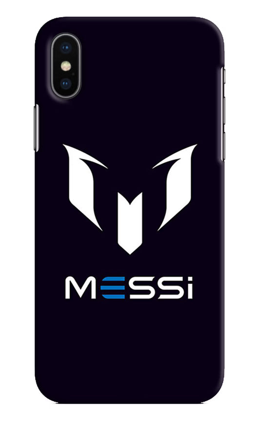 Messi Logo iPhone XS Hard Case Back Cover by Casekaro