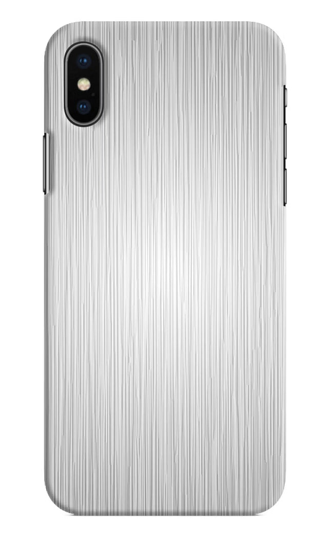 Wooden Grey Texture iPhone XS Hard Case Back Cover by Casekaro