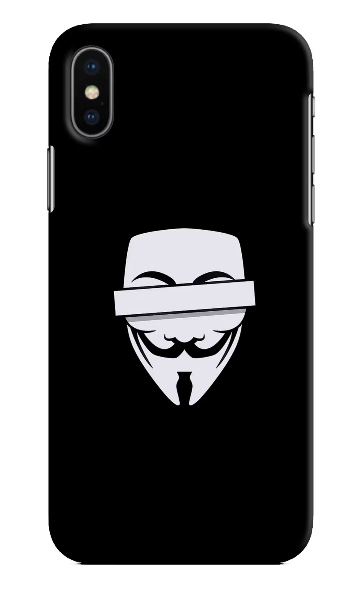 Anonymous Face iPhone XS Hard Case Back Cover by Casekaro