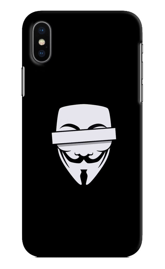 Anonymous Face iPhone XS Hard Case Back Cover by Casekaro