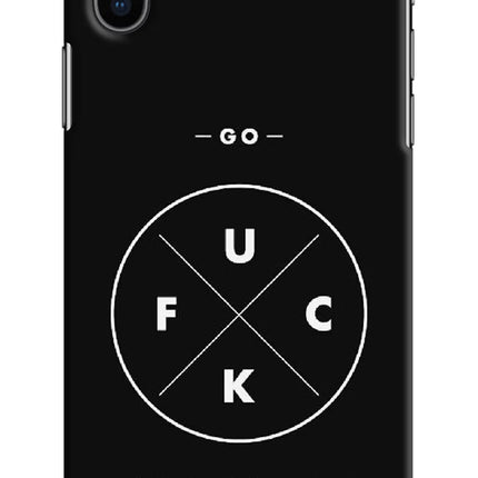 Go Fuck Yourself iPhone XS Hard Case Back Cover by Casekaro