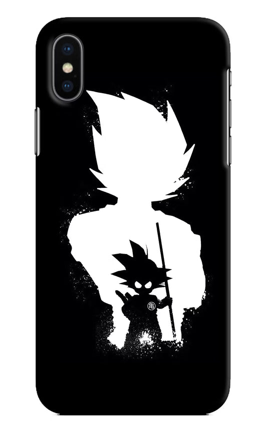 Goku Shadow iPhone XS Hard Case Back Cover by Casekaro