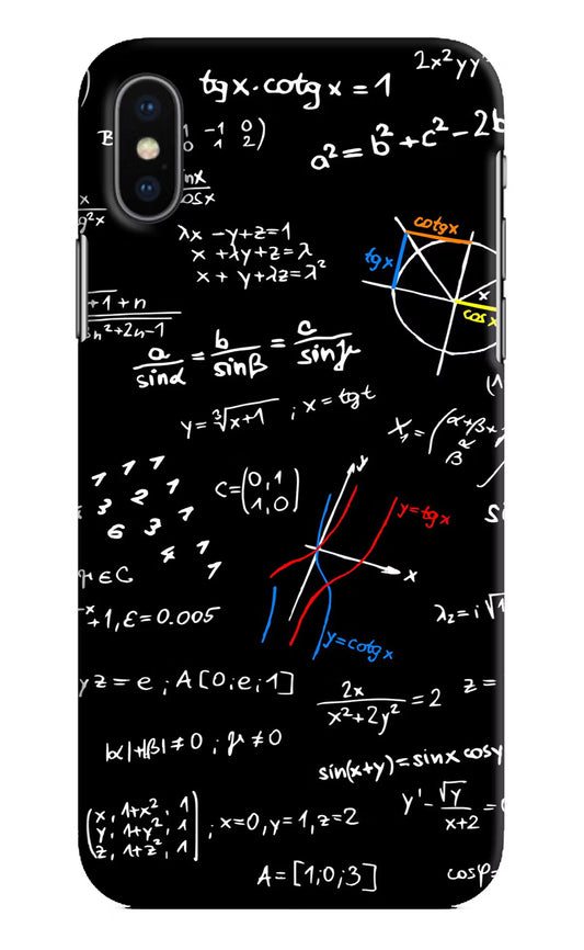 Mathematics Formula iPhone XS Hard Case Back Cover by Casekaro