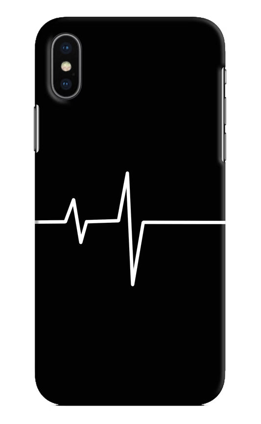Heart Beats iPhone XS Hard Case Back Cover by Casekaro