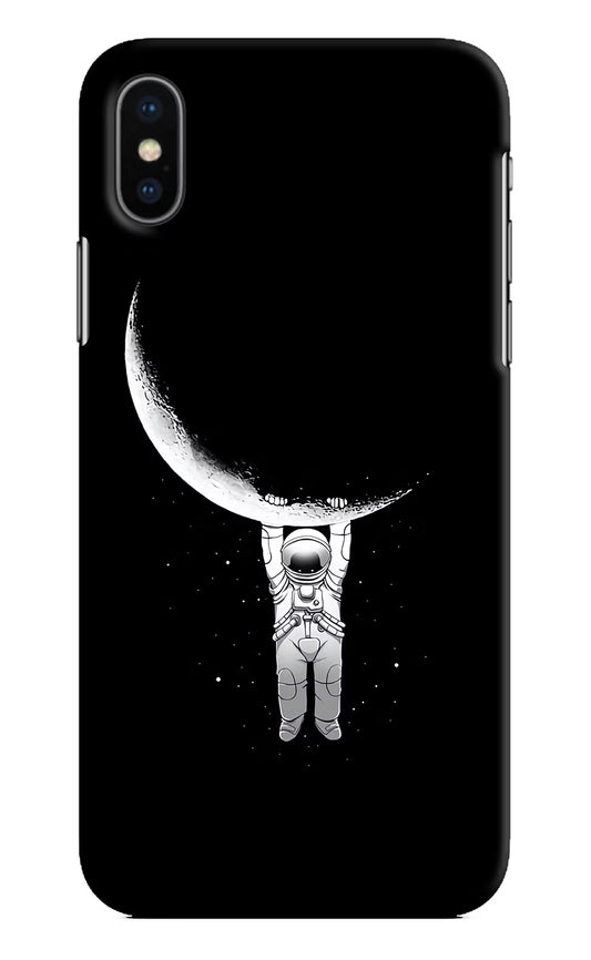 Moon Space iPhone XS Hard Case Back Cover by Casekaro