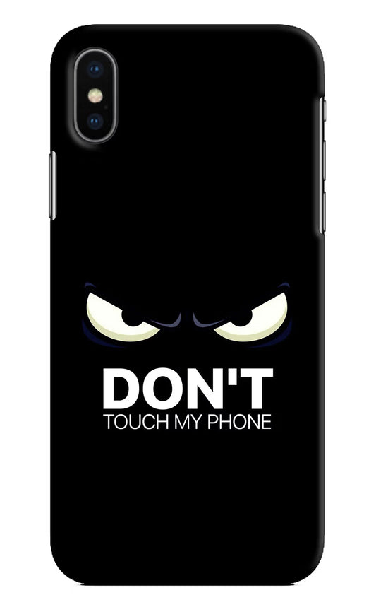 Don'T Touch My Phone iPhone XS Hard Case Back Cover by Casekaro