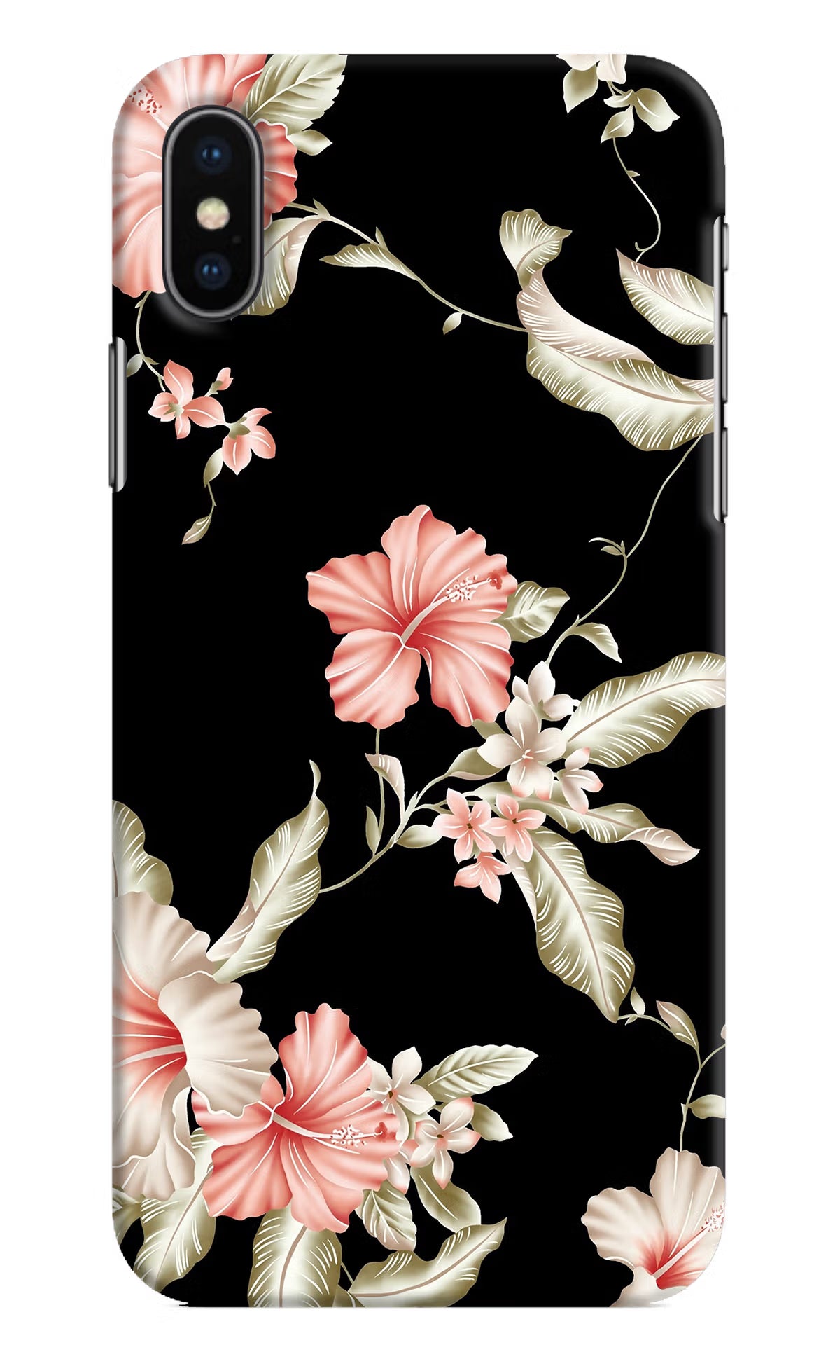 Flowers iPhone XS Hard Case Back Cover by Casekaro