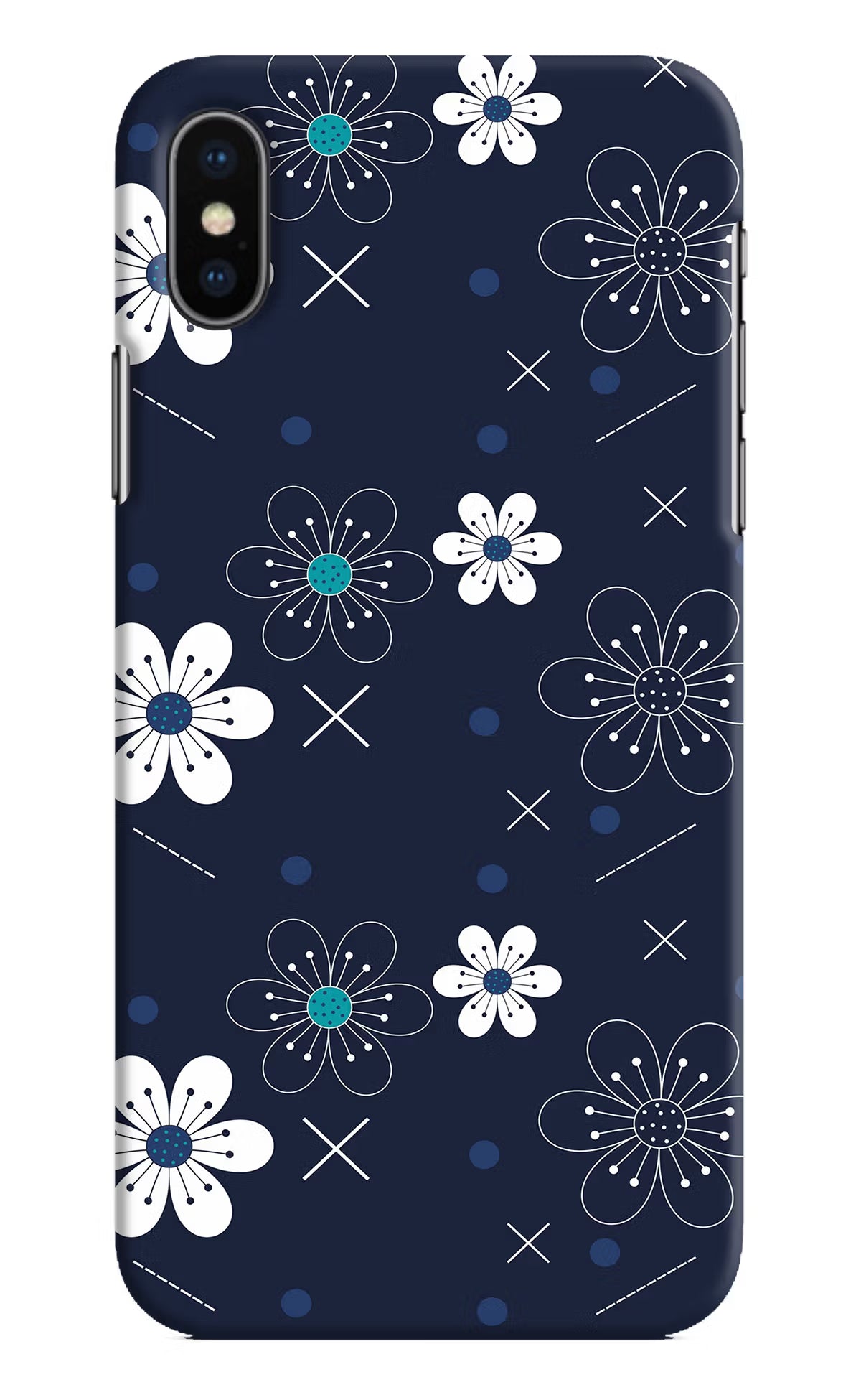 Flowers iPhone XS Hard Case Back Cover by Casekaro