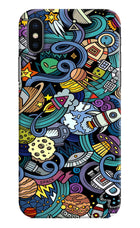 Space Abstract iPhone XS Hard Case Back Cover by Casekaro