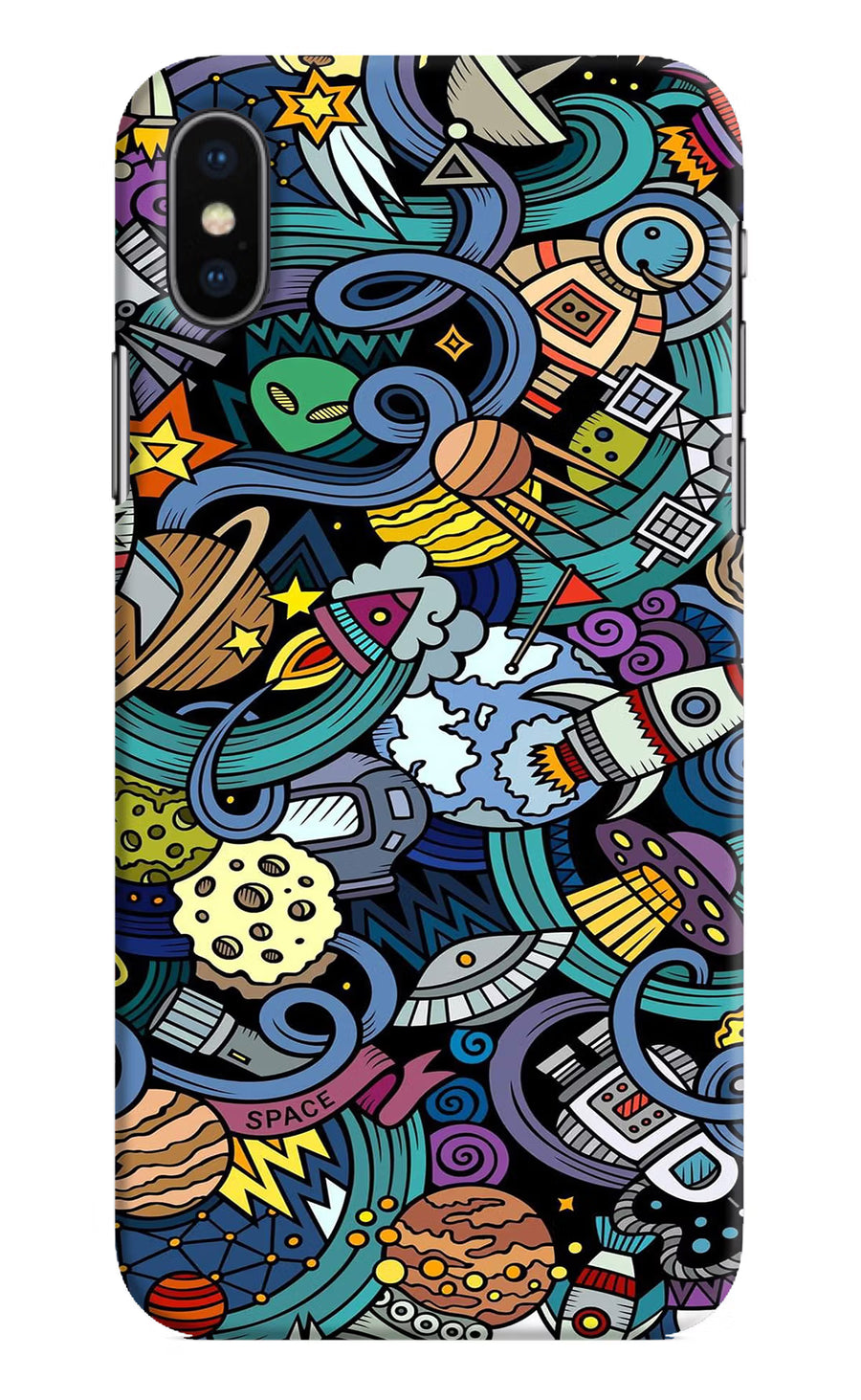 Space Abstract iPhone XS Back Cover, Hard case