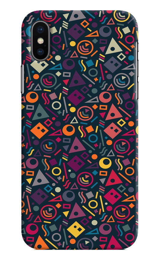 Geometric Abstract iPhone XS Hard Case Back Cover by Casekaro