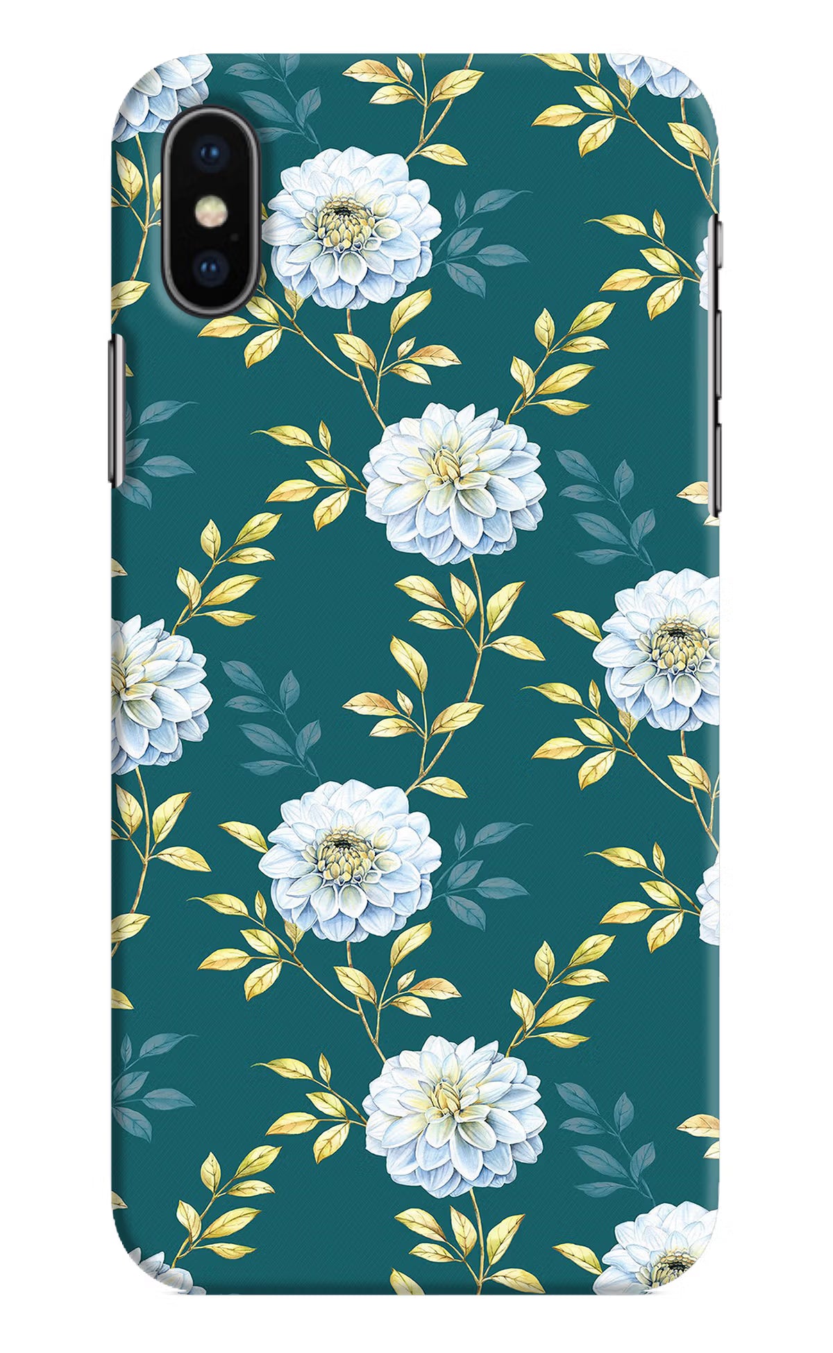 Flowers iPhone XS Hard Case Back Cover by Casekaro