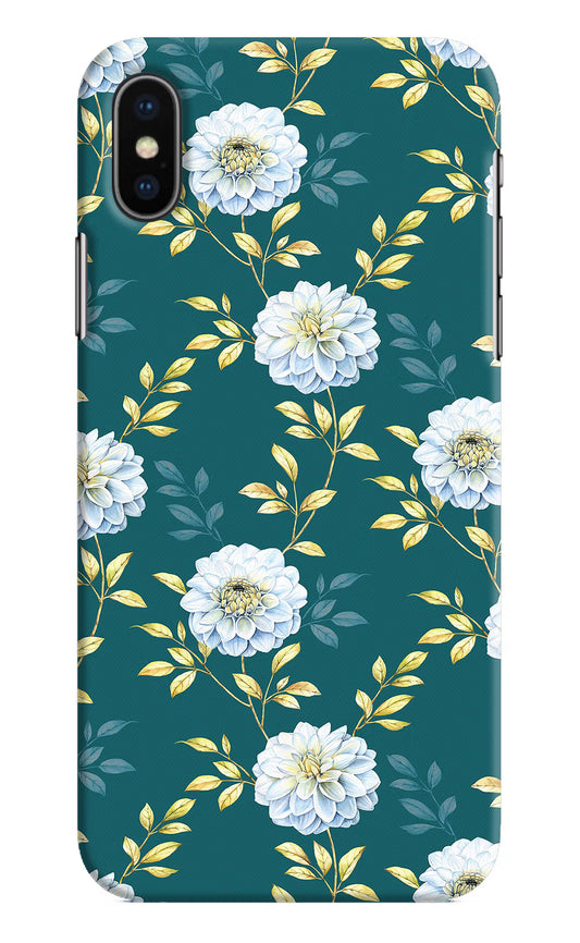 Flowers iPhone XS Hard Case Back Cover by Casekaro