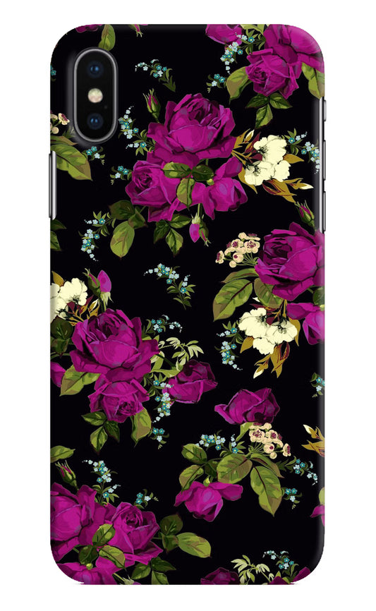Flowers iPhone XS Hard Case Back Cover by Casekaro