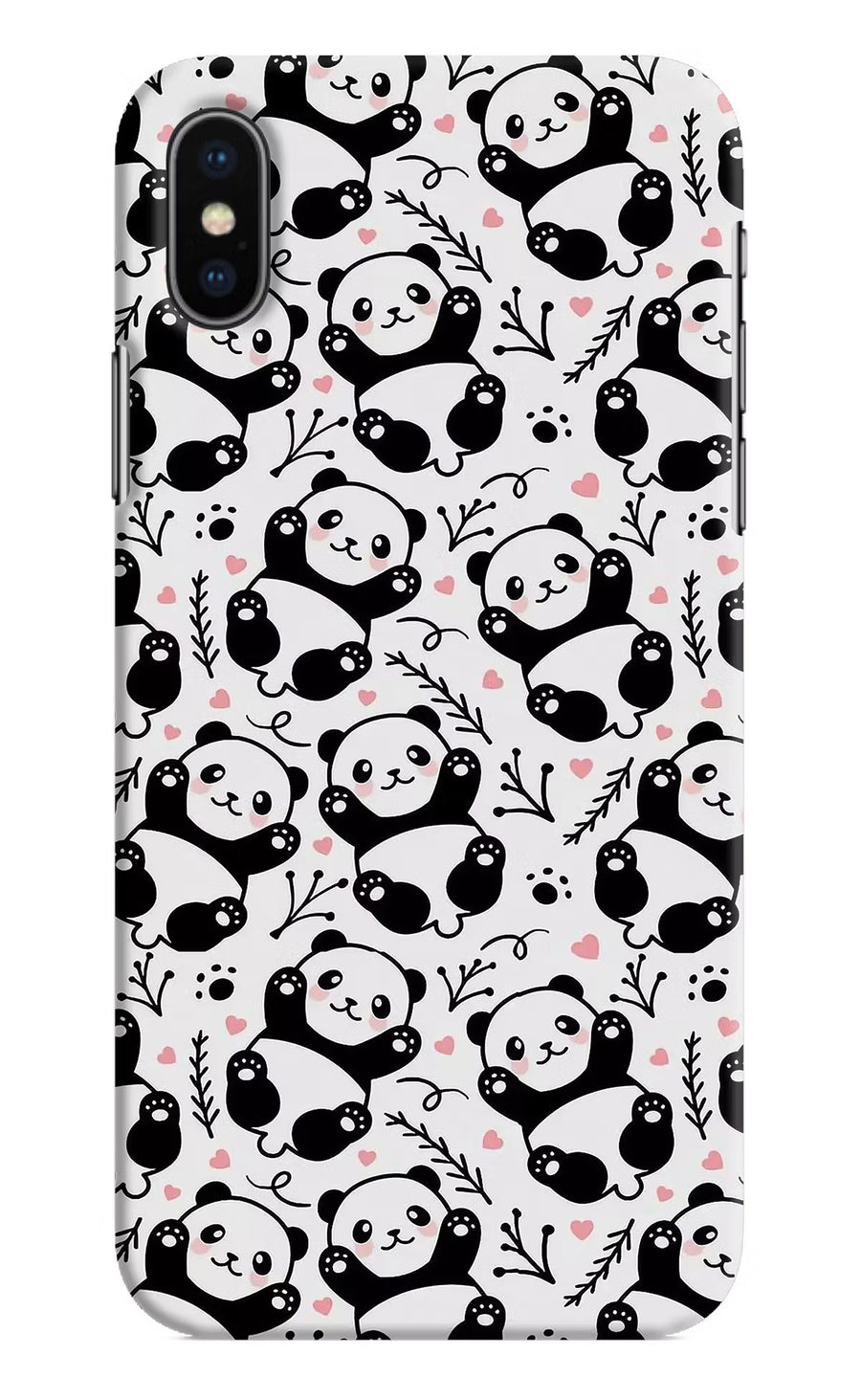 Cute Panda iPhone XS Back Cover, Hard case