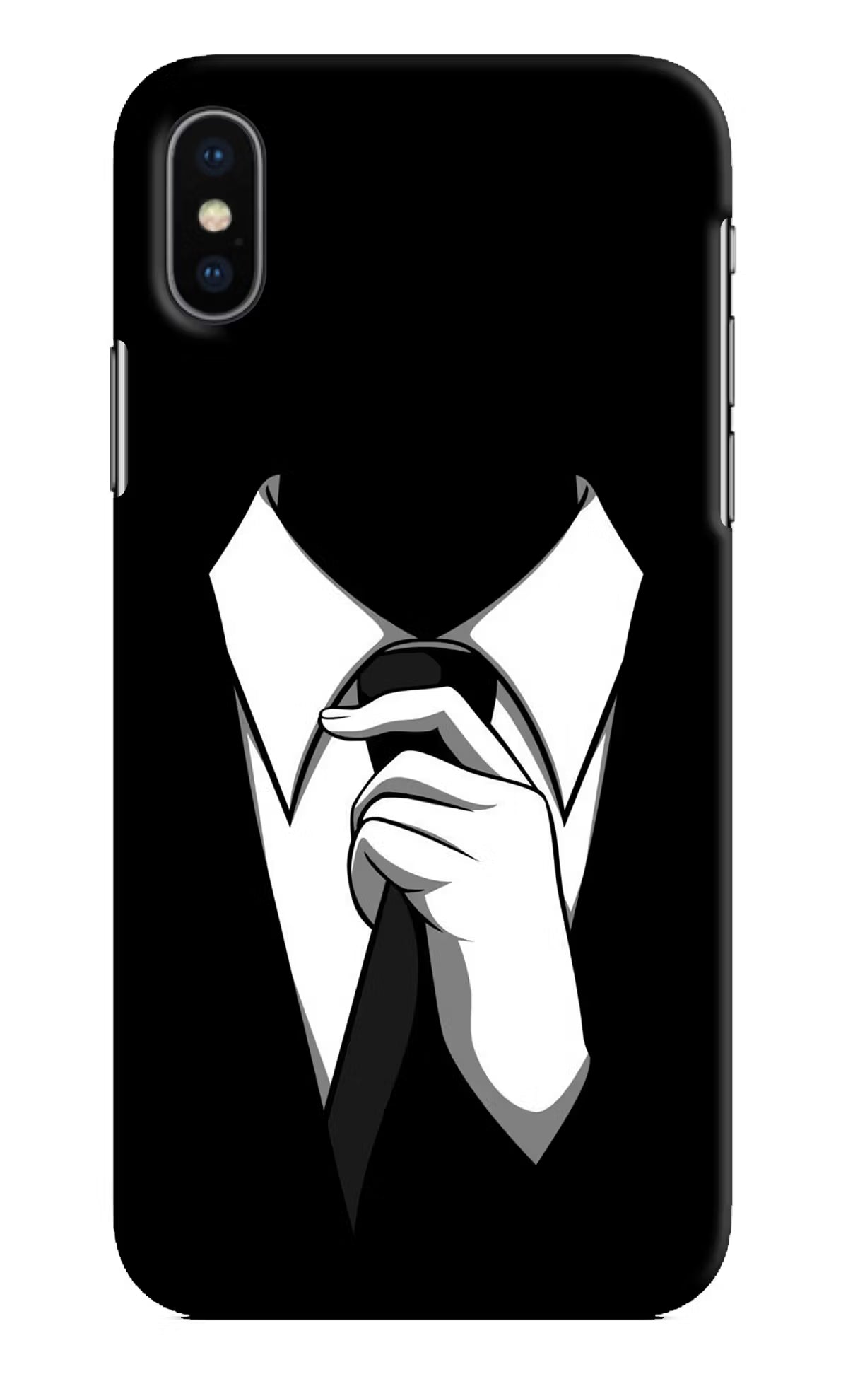Black Tie iPhone XS Hard Case Back Cover by Casekaro