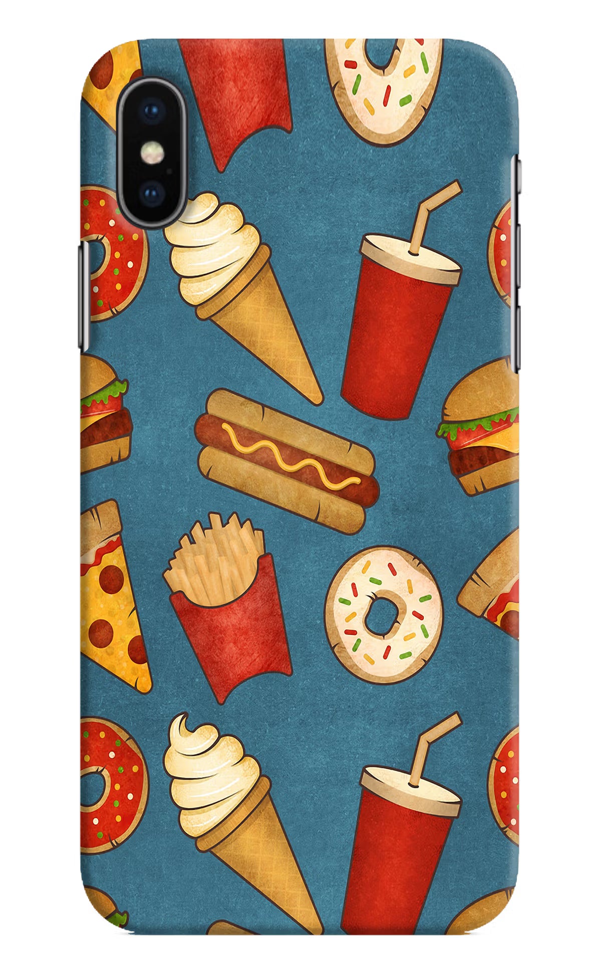 Foodie iPhone XS Hard Case Back Cover by Casekaro