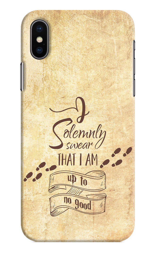 I Solemnly swear that i up to no good iPhone XS Hard Case Back Cover by Casekaro