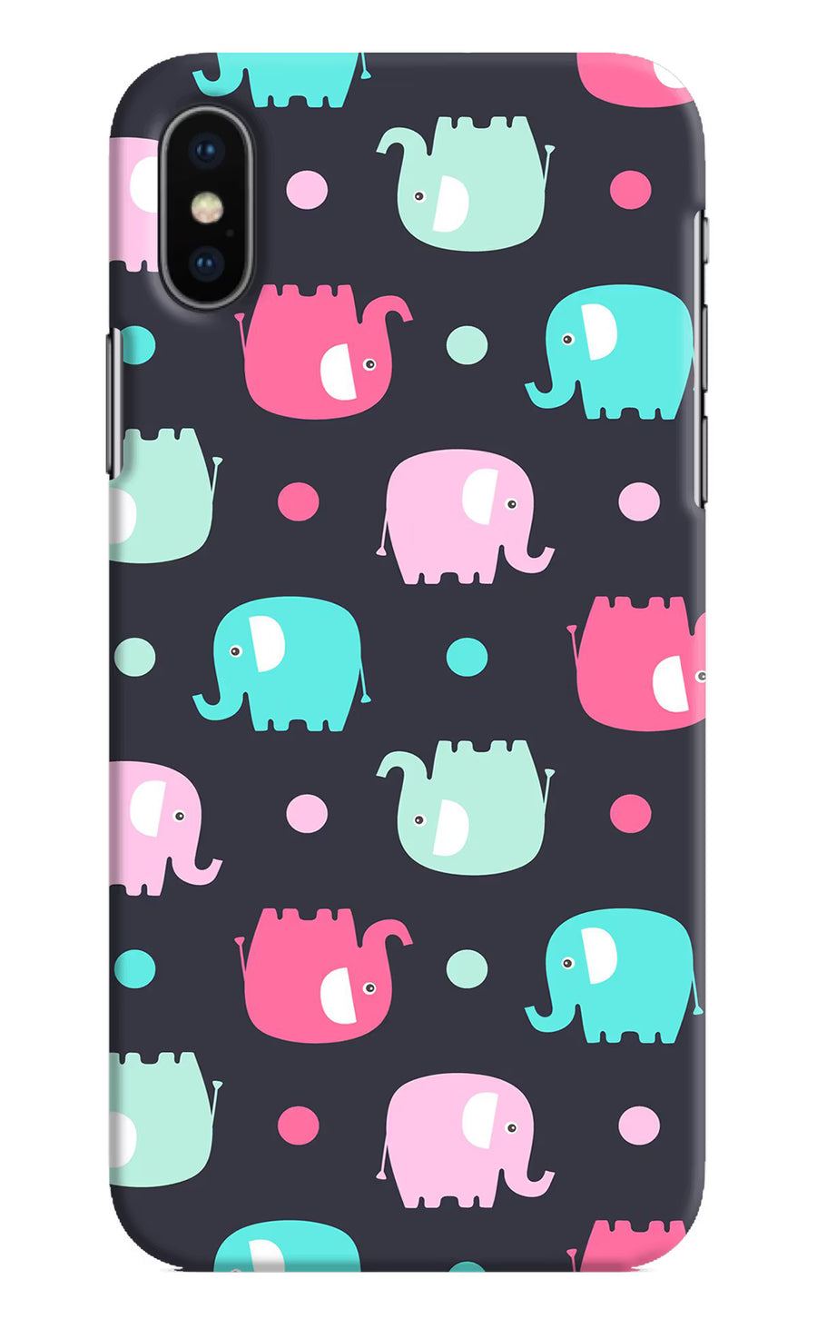 Elephants iPhone XS Back Cover, Hard case