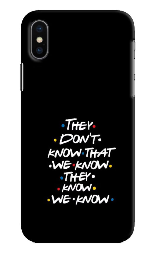 FRIENDS Dialogue iPhone XS Hard Case Back Cover by Casekaro