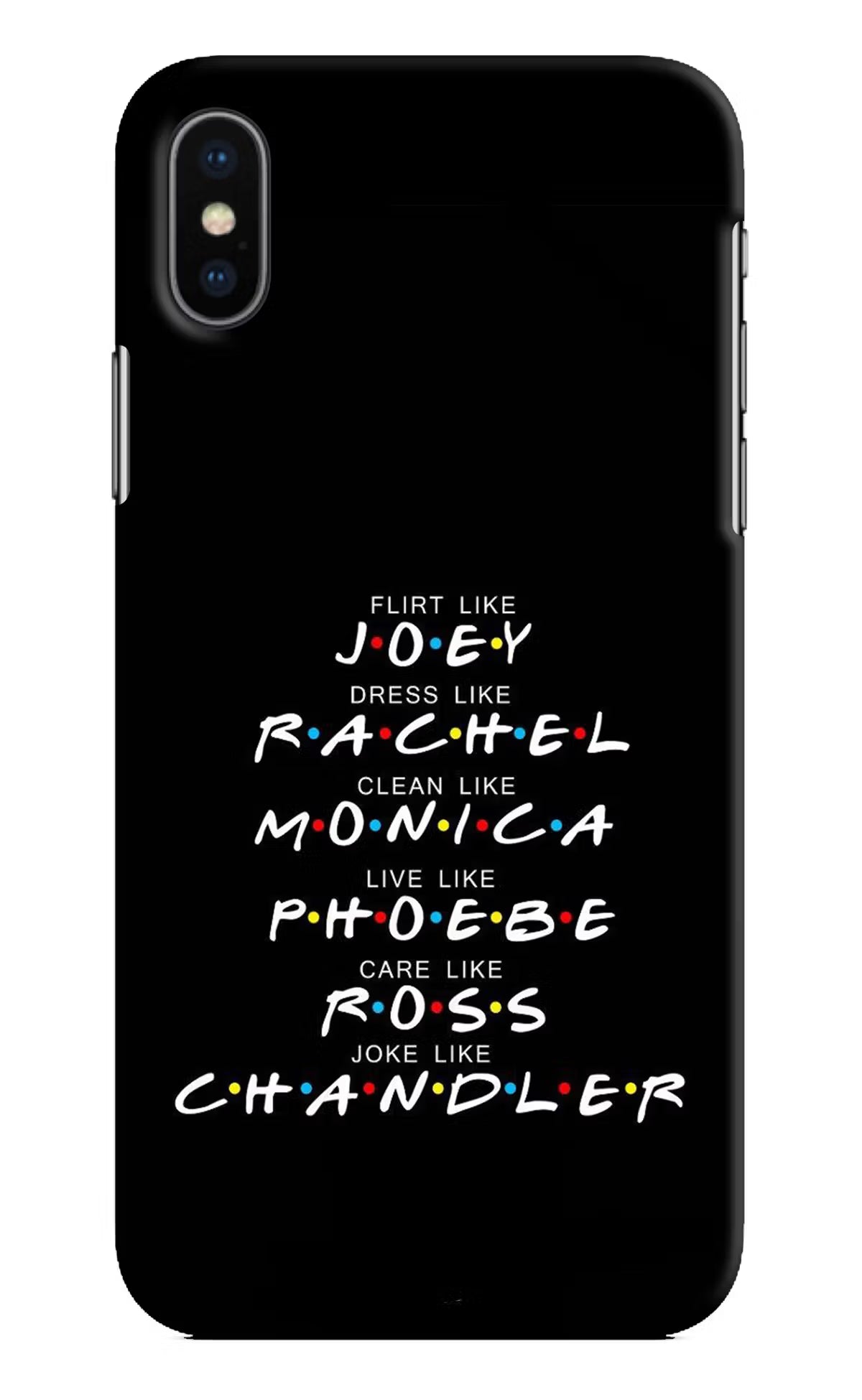 FRIENDS Character iPhone XS Hard Case Back Cover by Casekaro