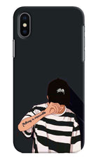 Aesthetic Boy iPhone XS Hard Case Back Cover by Casekaro