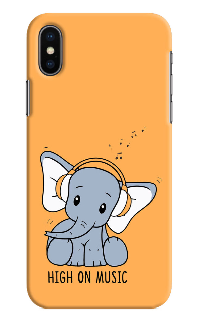 High On Music iPhone XS Hard Case Back Cover by Casekaro