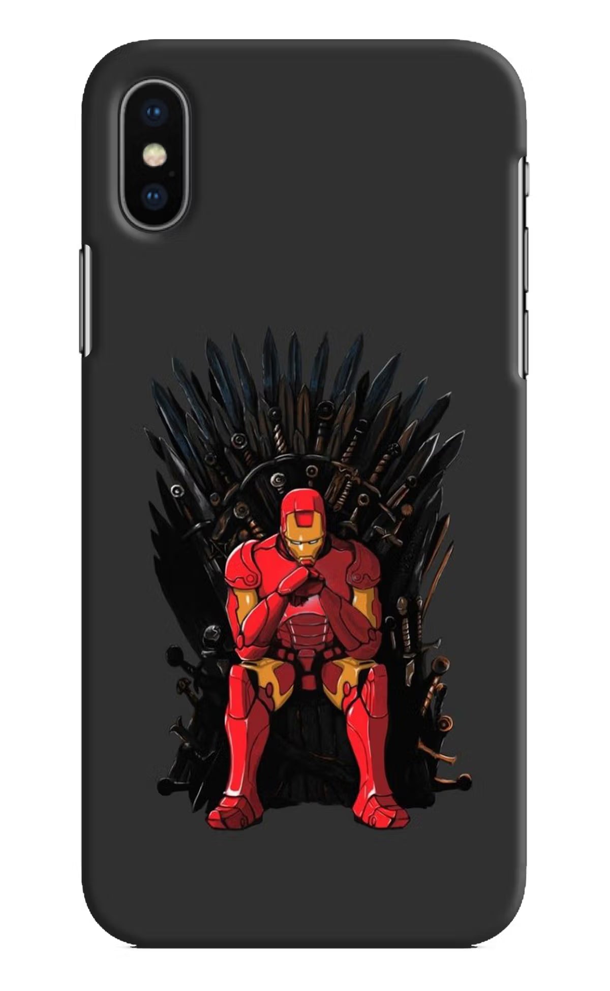 Ironman Throne iPhone XS Hard Case Back Cover by Casekaro
